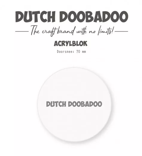 Dutch Doobadoo - Acrylic Stamp Block - Artist Trading Coins Ø70mm