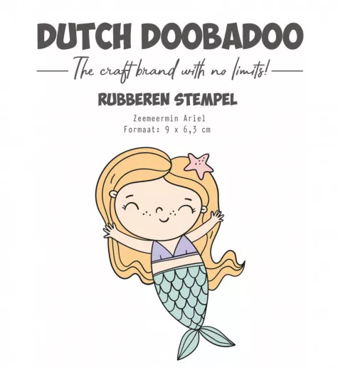 Dutch Rubber Stamp - Zeemeermin Ariel / Mermaid Ariel