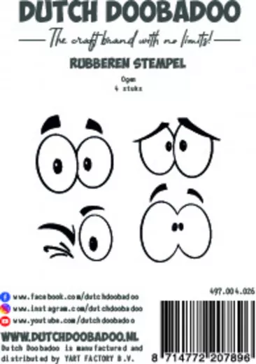 Dutch Rubber Stamp - Eyes