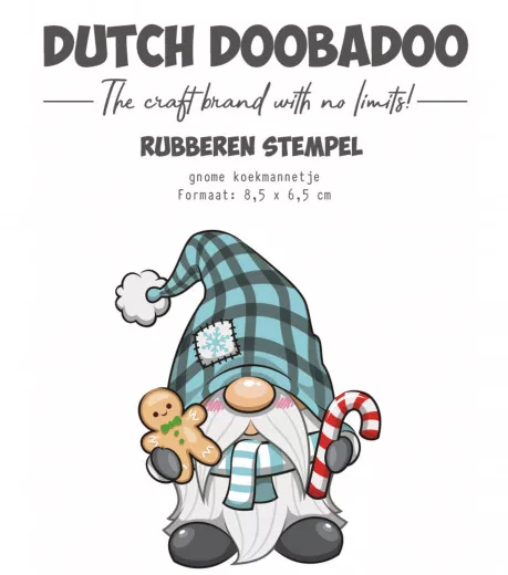 Dutch Rubber Stamp - Gnome Gingerbread Man