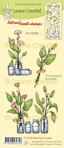 LeCrea Kombi Clear Stamps - Flowers & Vases