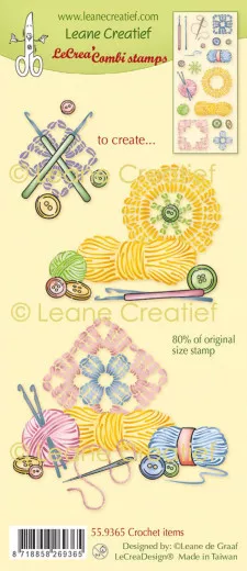 LeCrea Kombi Clear Stamps - Crochet Items