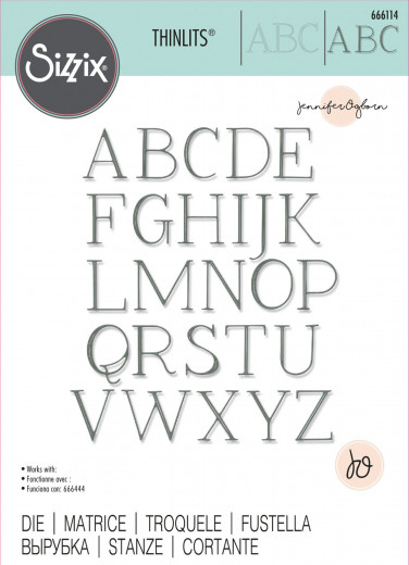 Thinlits Die Set - Elegant Capitals by Jennifer Ogborn