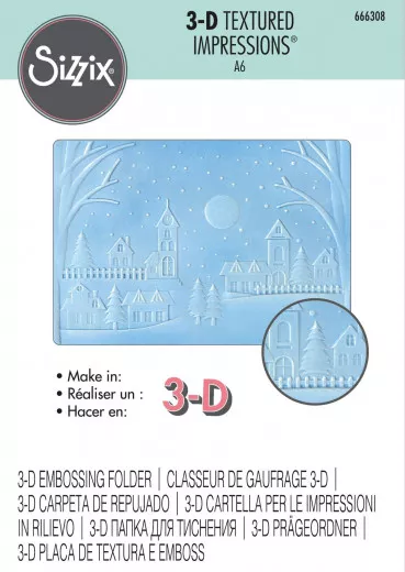 3D Embossing Folder - Winter Village