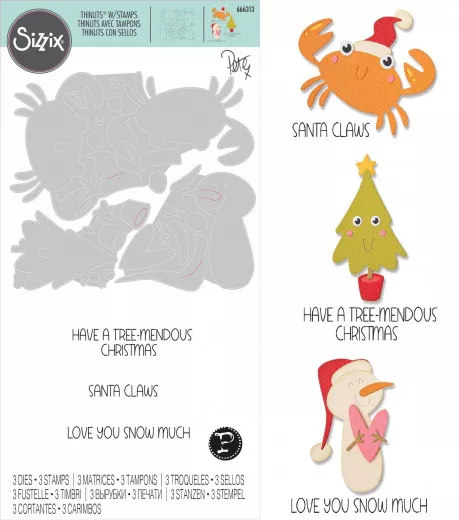 Thinlits Die & Stamp Set - Christmas Characters by Pete Hughes