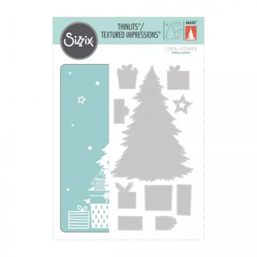 Thinlits Die und Textured Impressions Folder - Sparkle Tree by Lisa Jones