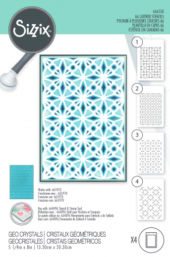 Sizzix - Layered Stencils - Geo Crystals