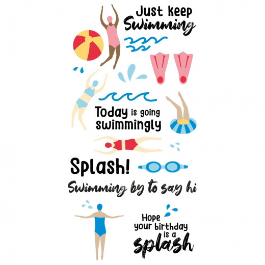 Sizzix - Clear Stamps by Catherine Pooler - Synchronized Swimmers