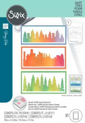 Sizzix - Stencil by Stacey Park Cosmopolitan, The View #2