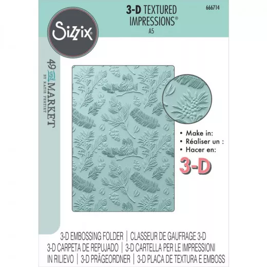 3D Embossing Folder by 49 and Market - Pines 