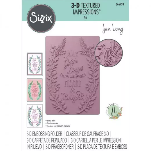 3D Embossing Folder by Jen Long - Merry & Bright