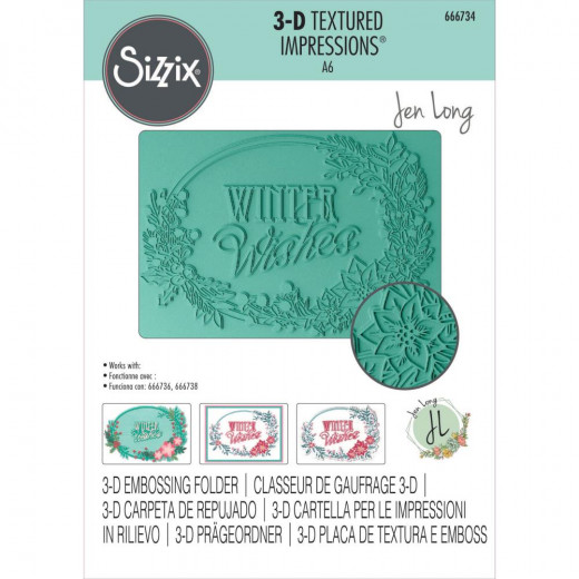 3D Embossing Folder by Jen Long - Winter Wishes