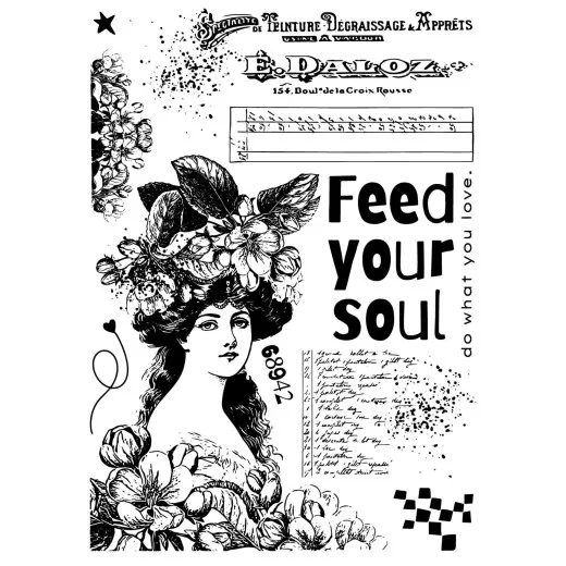 Sizzix - Clear Stamps with Stencil by Cat Kerr - Feed your Soul