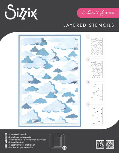 Sizzix - Layered Stencil by Catherine Pooler - In the Clouds