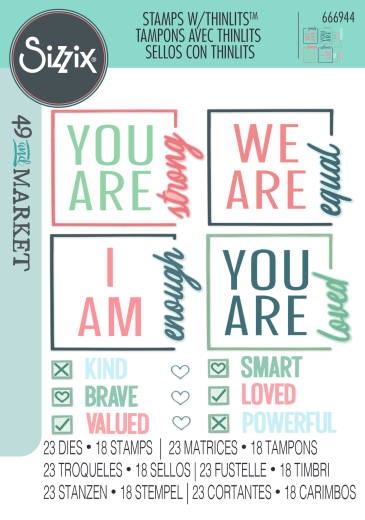 Thinlits Die with Stamps by 49 and Market - Affirmations