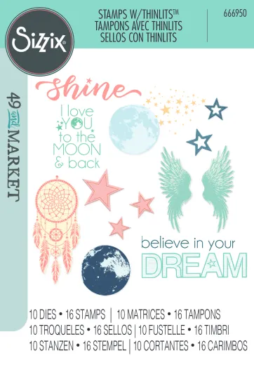 Thinlits Die with Stamps by 49 and Market - Starlight Dreams