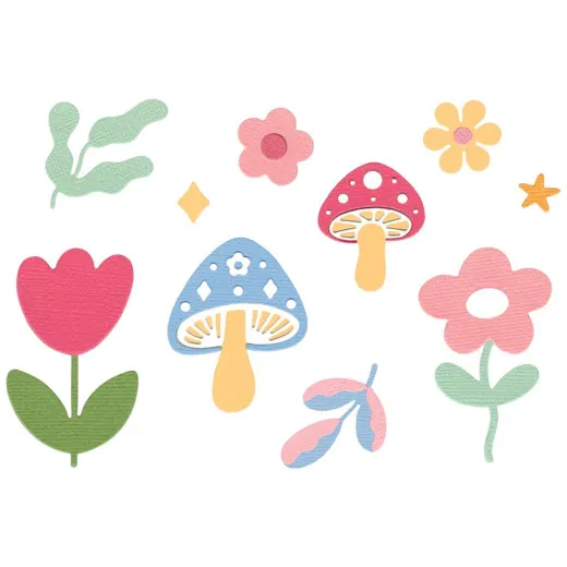 Thinlits Die by Letters by Shells - Happy Florals