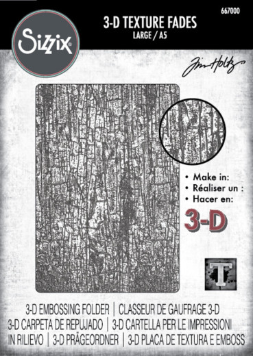 3D Texture Fades Embossing Folder by Tim Holtz - Cracked Large