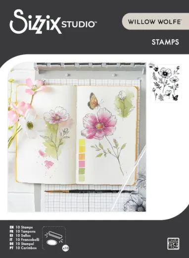 Sizzix - Clear Stamps by Willow Wolfe - Cosmo and Butterflies