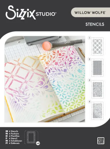 Sizzix - Layered Stencil by Willow Wolfe - Backgrounds