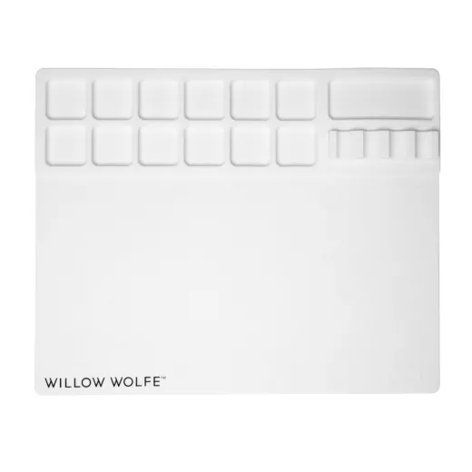 Sizzix - Studio Media Mat With Palette & Brush Hold by Willow Wolfe