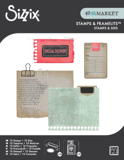 Sizzix - Clear Stamps with Cutting Dies by 49 & Market - Creative Combos