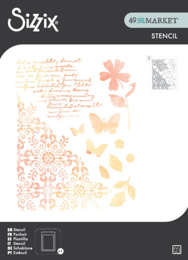 Sizzix - A4 Stencil by 49 & Market - Petal Play