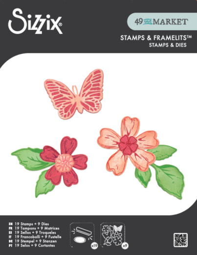 Sizzix - Clear Stamps with Cutting Dies by 49 & Market - Sweet Sprigs