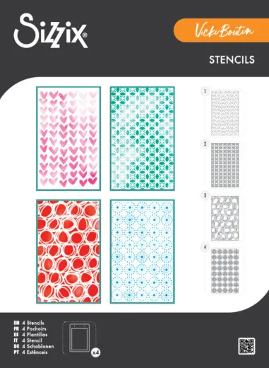 Sizzix - Layered Stencil by Vicki Boutin - Buildables Backgrounds #1