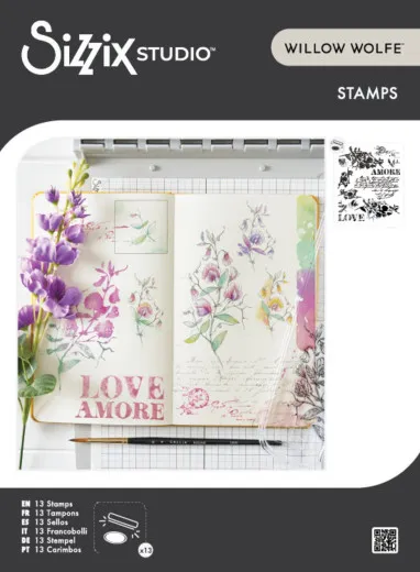 Sizzix - Clear Stamps by Willow Wolfe - Love Letter