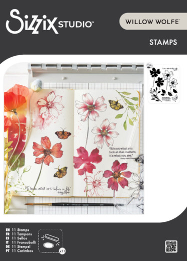 Sizzix - Clear Stamps by Willow Wolfe - Wild Blooms