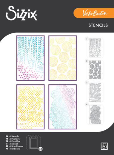 Sizzix - Layered Stencil by Vicki Boutin - Stitched Florals