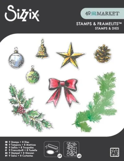 Framelits Die Set with Stamps by 49 and Market - Build a Wreath