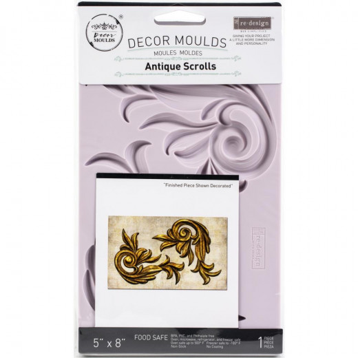 Prima Re-Design Mould - Antique Scrolls