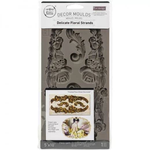 Prima Re-Design Mould - Delicate Floral Strands