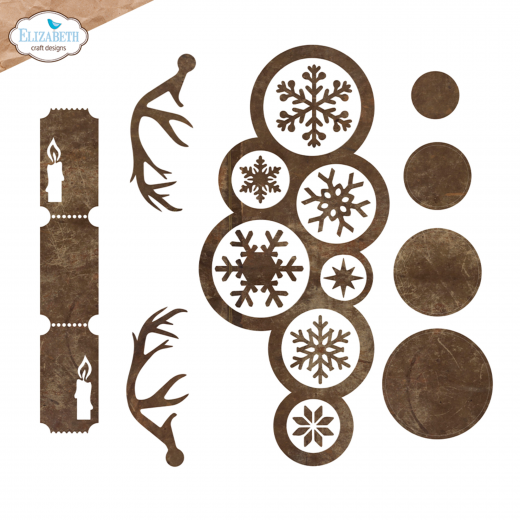 Metal Cutting Die - Winter Bliss - Christmas Bubbles Edge Inlay