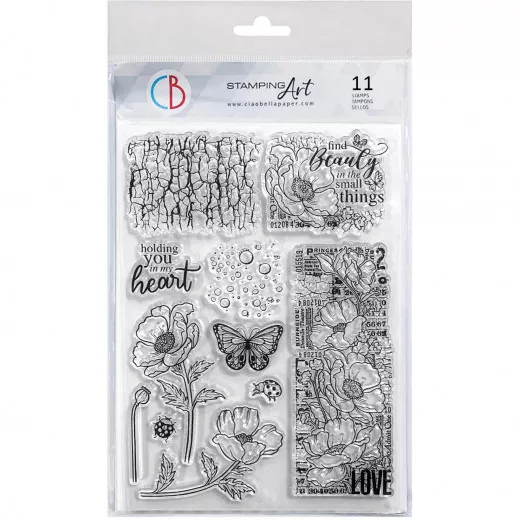 Clear Stamp Set - Majestic Dream - Flourishing Scarlet