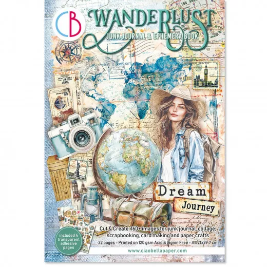 Wanderlust - A4 Junk Journal Ephemera Book