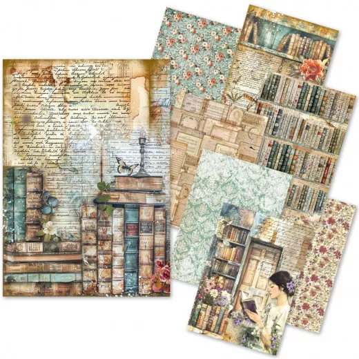 Book Lovers - A5 Rice Paper Mix