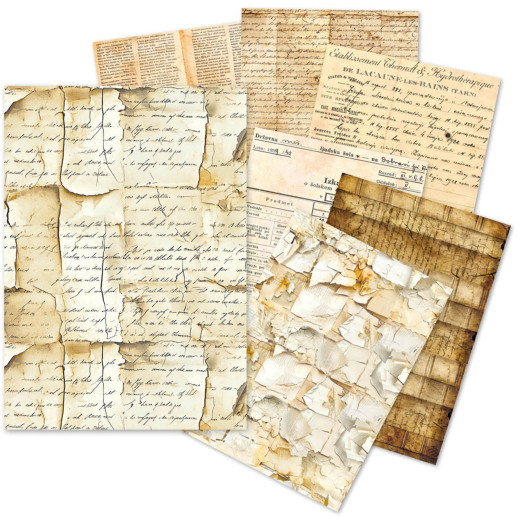 Tissue Paper / Seidenpapier - Vintage Manuscript