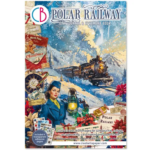 Polar Railway - A4 Junk Journal Ephemera Book