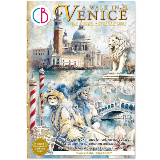 A Walk in Venice - A4 Junk Journal Ephemera Book