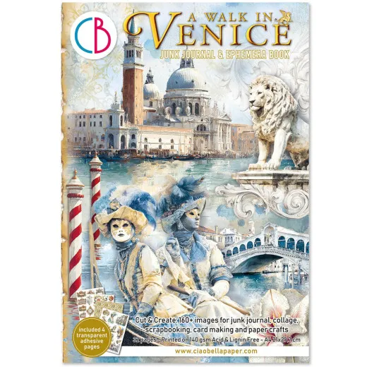 A Walk in Venice - A4 Junk Journal Ephemera Book
