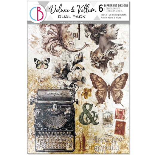 Typographic - A4 Deluxe Paper - Pearl Copper & Vellum Dual Pack Mixed