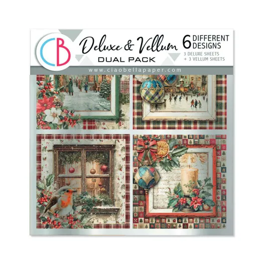 Merry & Bright - 6x6 Deluxe Paper - Silver & Vellum Dual Pack Mixed