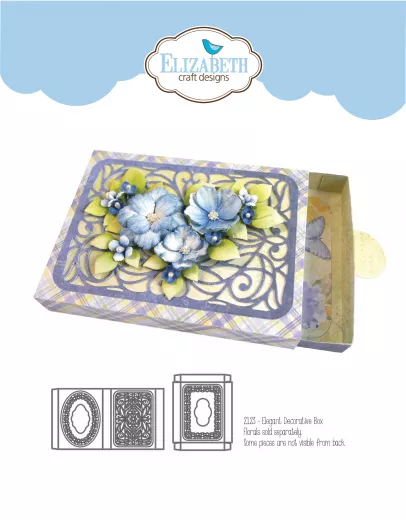 Metal Cutting Die - Evening Rose - Elegant Decorative Box