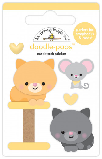 Doodle-Pops 3D Sticker - Playful Pals