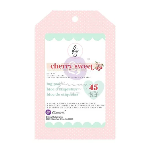Prima Marketing - Tag Pad - Cherry Sweet