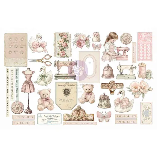 Buttons & Keepsakes by Frank Garcia - Ephemera - Stitched Clippings