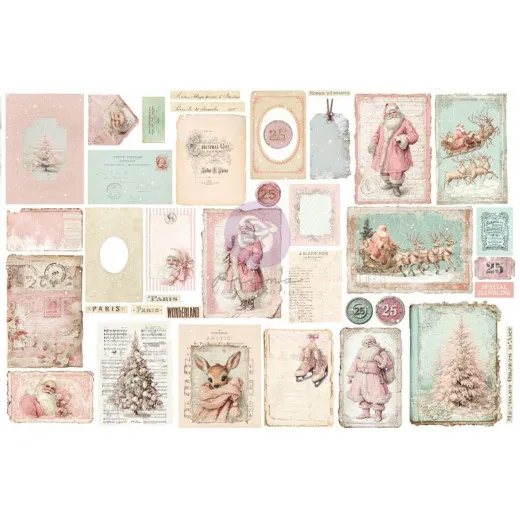 Christmas Blush by Frank Garcia - Ephemera - Junk Journal Kit